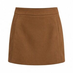 J Crew Skirt 10 Faux Suede A-Line Mini Saddle Brown Academia Preppy Western